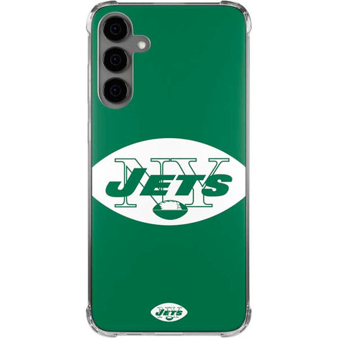 NFL New York Jets Retro Logo Galaxy S24 Plus Clear Case
