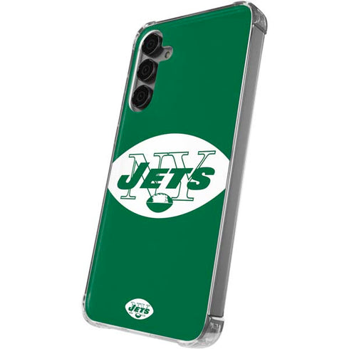 NFL New York Jets Retro Logo Galaxy S24 Plus Clear Case