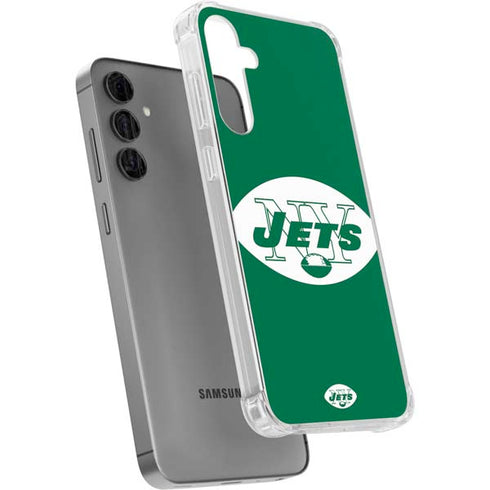 NFL New York Jets Retro Logo Galaxy S24 Plus Clear Case