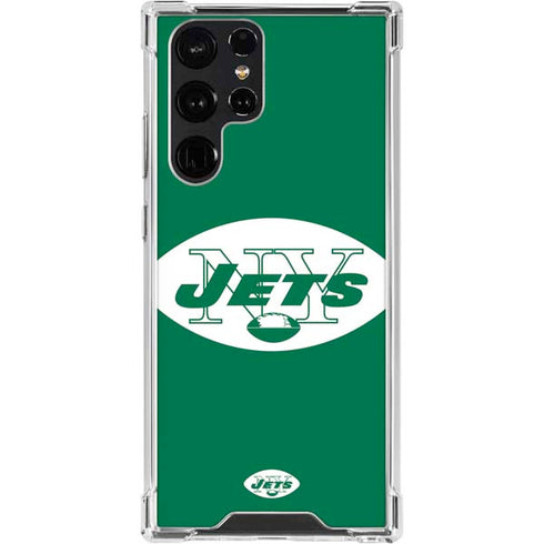 NFL New York Jets Retro Logo Galaxy S24 Ultra Clear Case