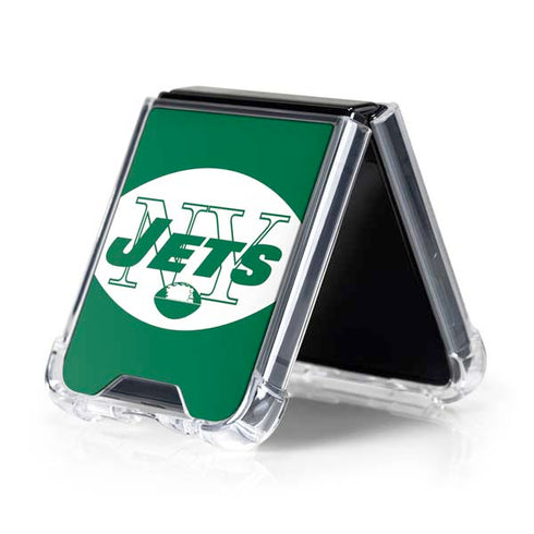 NFL New York Jets Retro Logo Galaxy Z Flip5 5G Clear Case