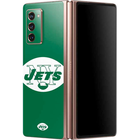 NFL New York Jets Retro Logo Galaxy Z Fold2 5G Skin