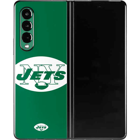 NFL New York Jets Retro Logo Galaxy Z Fold3 5G Skin