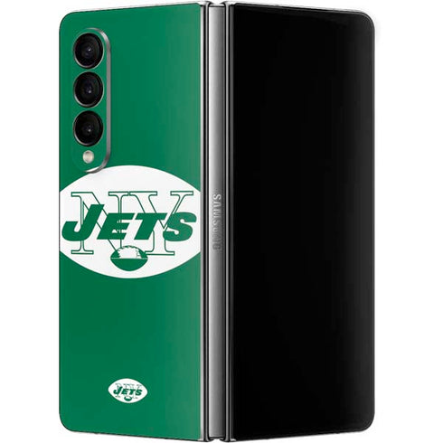 NFL New York Jets Retro Logo Galaxy Z Fold4 5G Skin