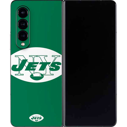 NFL New York Jets Retro Logo Galaxy Z Fold4 5G Skin