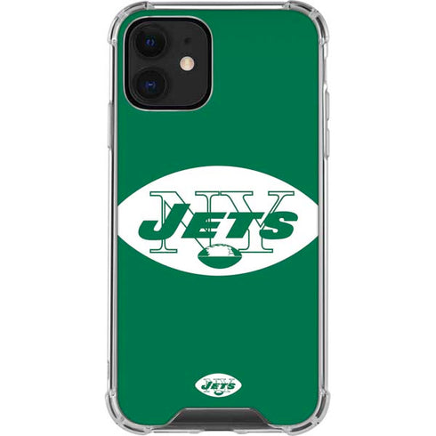 NFL New York Jets Retro Logo iPhone 12 Clear Case
