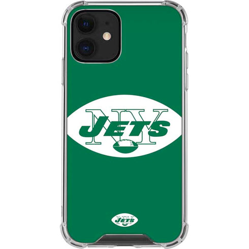 NFL New York Jets Retro Logo iPhone 12 Mini Clear Case