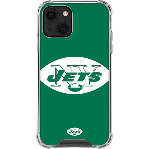 NFL New York Jets Retro Logo iPhone 13 Mini Clear Case