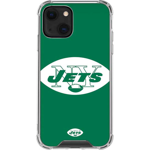 NFL New York Jets Retro Logo iPhone 15 Plus Clear Case