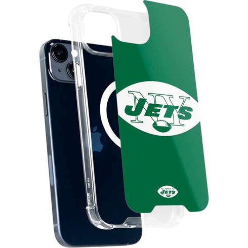NFL New York Jets Retro Logo iPhone 15 Plus MagSafe Case