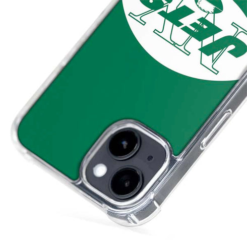 NFL New York Jets Retro Logo iPhone 15 Plus MagSafe Case