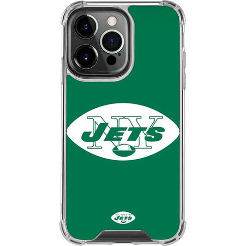 NFL New York Jets Retro Logo iPhone 15 Pro Clear Case