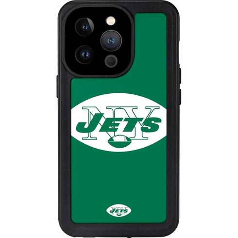 NFL New York Jets Retro Logo iPhone 14 Pro Waterproof Case