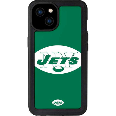 NFL New York Jets Retro Logo iPhone 15 Plus Waterproof Case