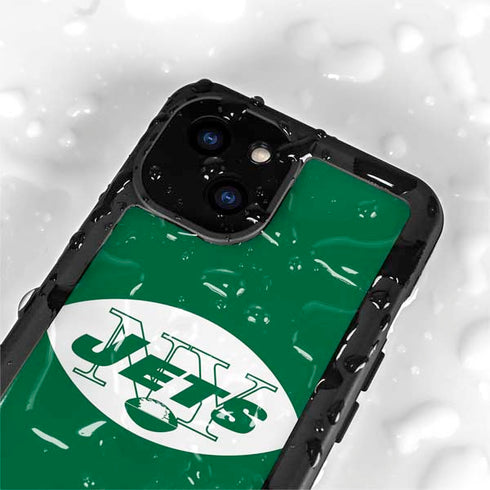 NFL New York Jets Retro Logo iPhone 15 Plus Waterproof Case