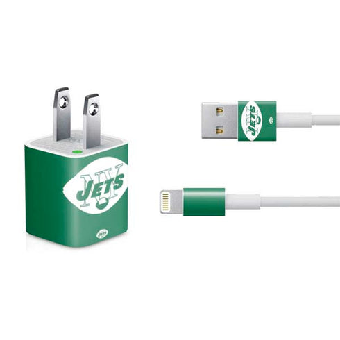 NFL New York Jets Retro Logo iPhone Charger (5W USB) Skin