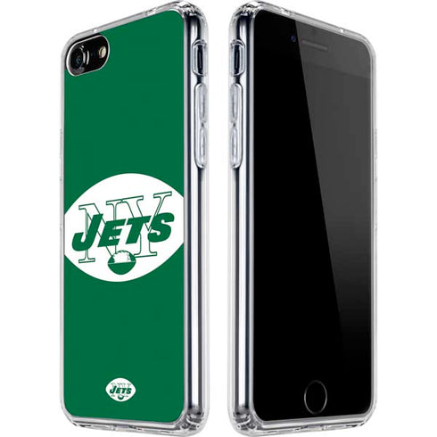 NFL New York Jets Retro Logo iPhone SE (2nd & 3rd Gen) Clear Case