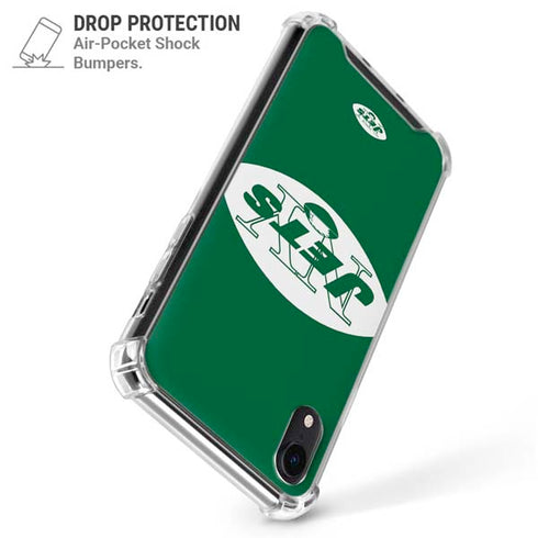 NFL New York Jets Retro Logo iPhone XR Clear Case