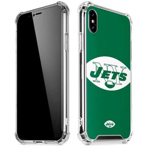 NFL New York Jets Retro Logo iPhone XS Max Clear Case