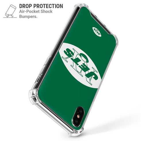 NFL New York Jets Retro Logo iPhone XS Max Clear Case