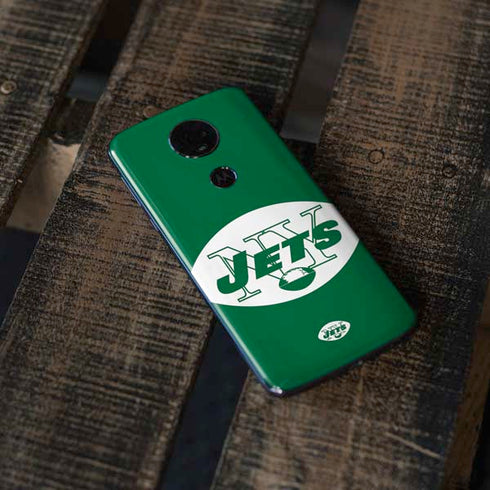 NFL New York Jets Retro Logo Moto E5 Plus Skin