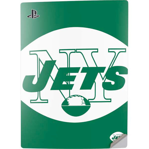 NFL New York Jets Retro Logo PS5 Digital Edition Console Skin