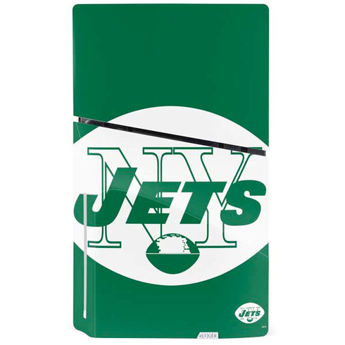NFL New York Jets Retro Logo PS5 Slim Disk Console Skin
