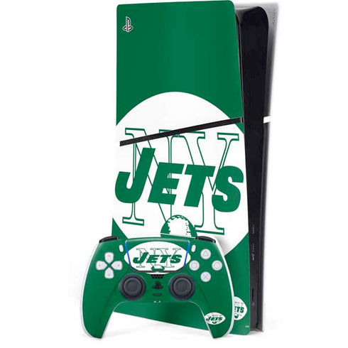 NFL New York Jets Retro Logo PS5 Slim Digital Edition Console Skin