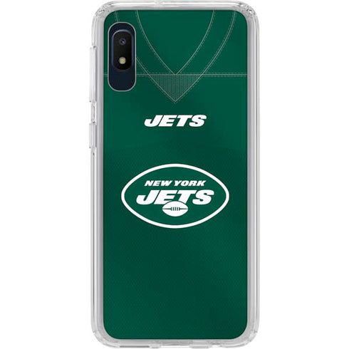 NFL New York Jets Team Jersey Galaxy A10e Clear Case