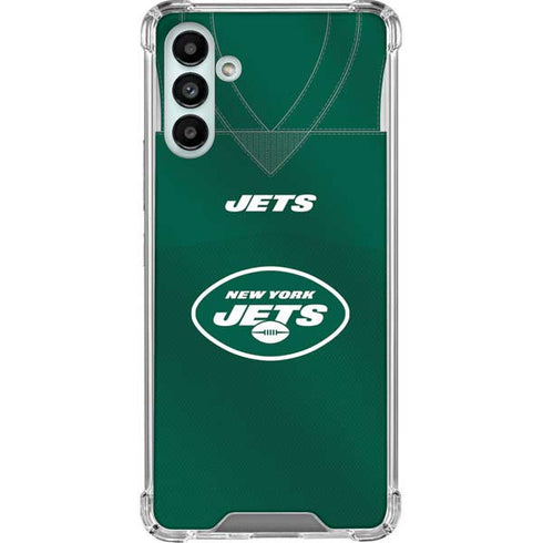 NFL New York Jets Team Jersey Galaxy A13 5G Clear Case