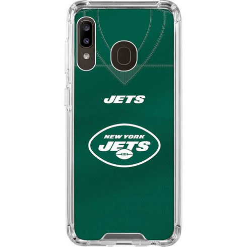 NFL New York Jets Team Jersey Galaxy A30 Clear Case