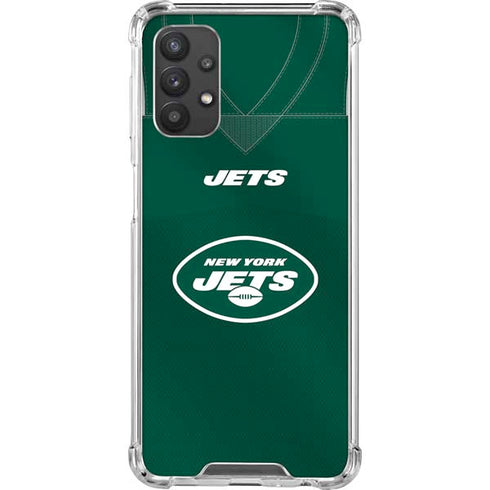 NFL New York Jets Team Jersey Galaxy A32 5G Clear Case