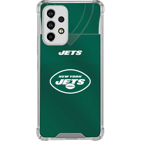 NFL New York Jets Team Jersey Galaxy A53 5G Clear Case