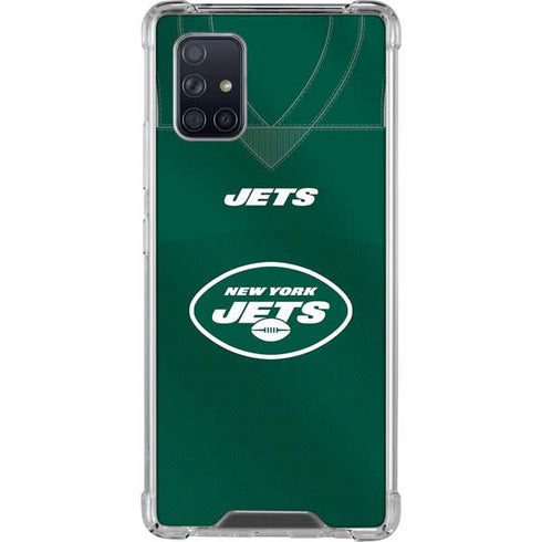 NFL New York Jets Team Jersey Galaxy A71 5G Clear Case