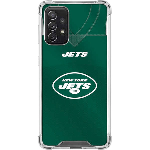 NFL New York Jets Team Jersey Galaxy A72 5G Clear Case