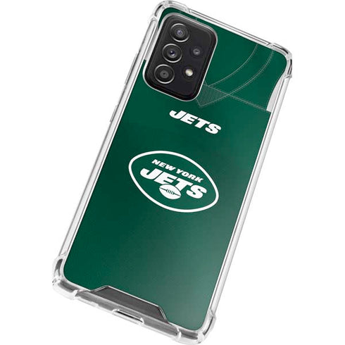 NFL New York Jets Team Jersey Galaxy A72 5G Clear Case