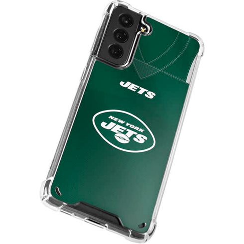 NFL New York Jets Team Jersey Galaxy S21 Plus 5G Clear Case
