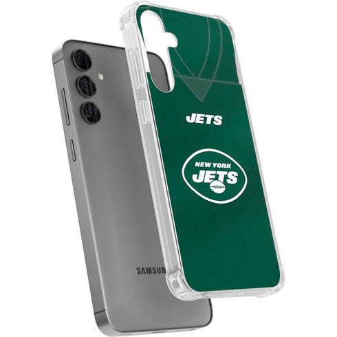 NFL New York Jets Team Jersey Galaxy S24 Plus Clear Case
