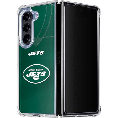 NFL New York Jets Team Jersey Galaxy Z Fold5 5G Clear Case