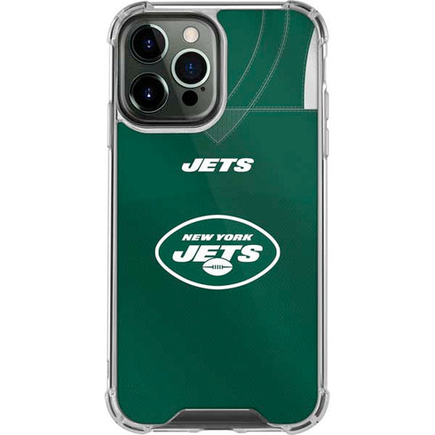 NFL New York Jets Team Jersey iPhone 13 Pro Max Clear Case