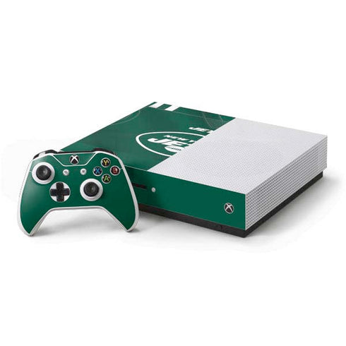 NFL New York Jets Team Jersey Xbox One S Console and Controller Bundle Skin