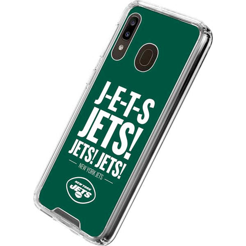 NFL New York Jets Team Motto Galaxy A30 Clear Case