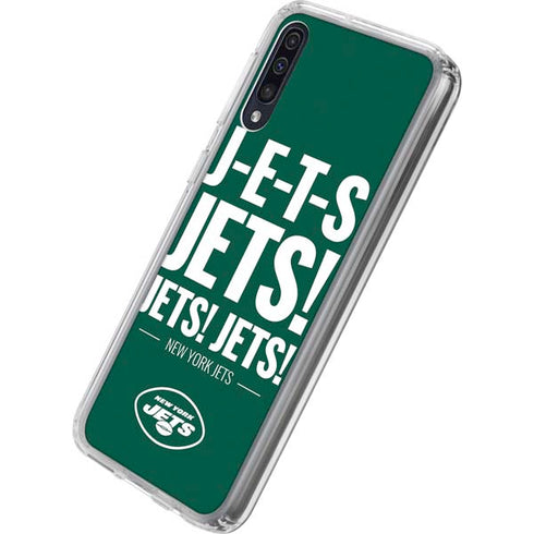 NFL New York Jets Team Motto Galaxy A50 Clear Case
