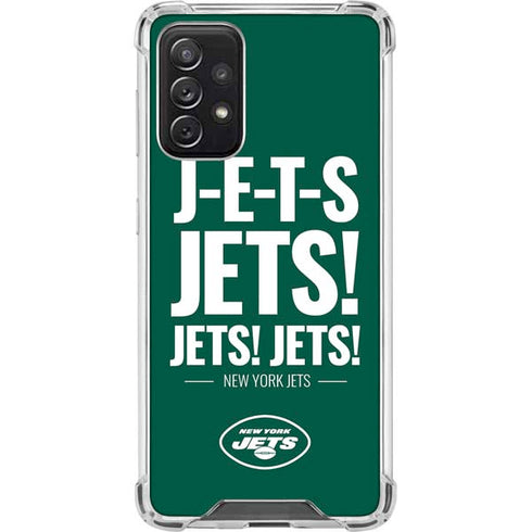 NFL New York Jets Team Motto Galaxy A72 5G Clear Case
