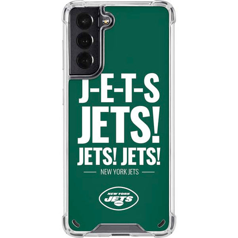 NFL New York Jets Team Motto Galaxy S21 5G Clear Case