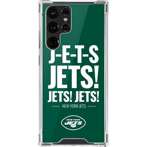 NFL New York Jets Team Motto Galaxy S22 Ultra Clear Case