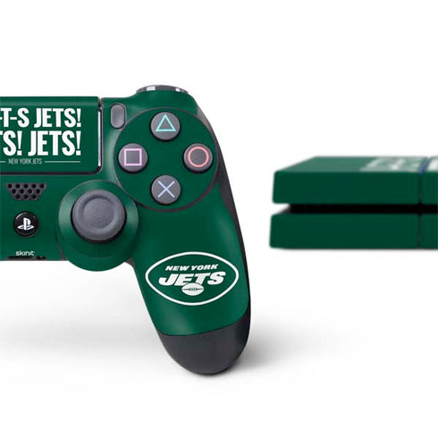 NFL New York Jets Team Motto PS4 Console and Controller Bundle Skin