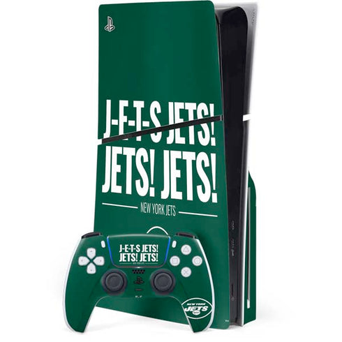 NFL New York Jets Team Motto PS5 Slim Disk Bundle Skin