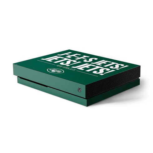 NFL New York Jets Team Motto Xbox One X Console Skin