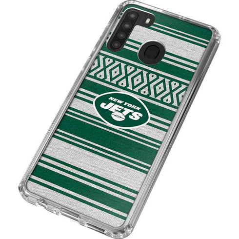 NFL New York Jets Trailblazer Galaxy A21 Clear Case